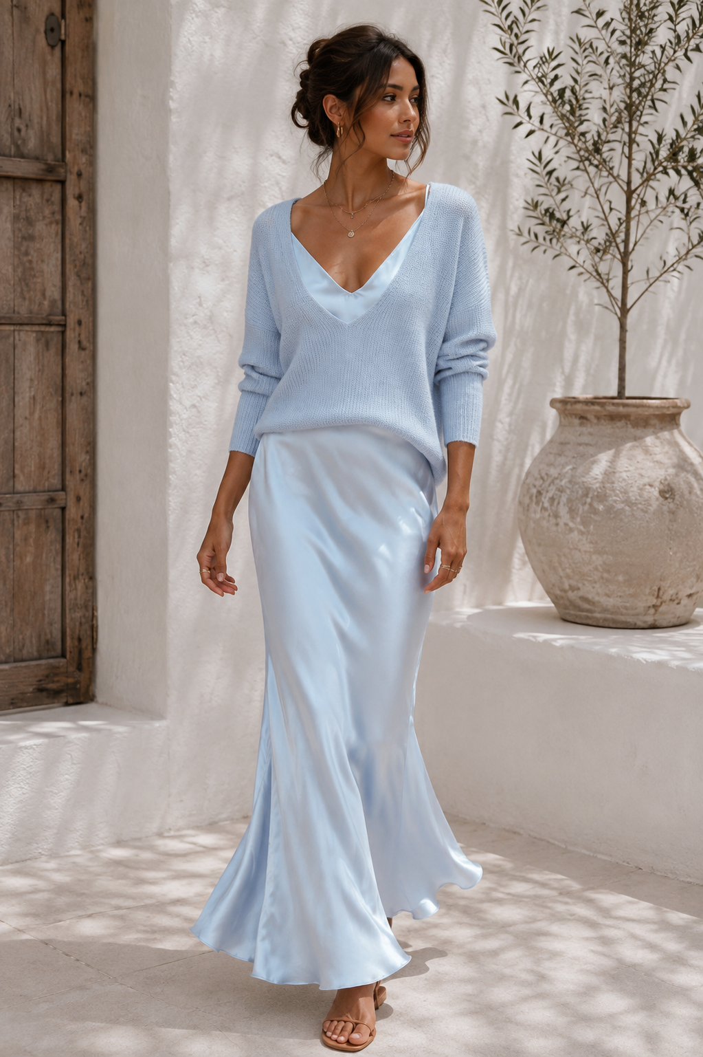 Alma™ | Satin & Jersey Dress