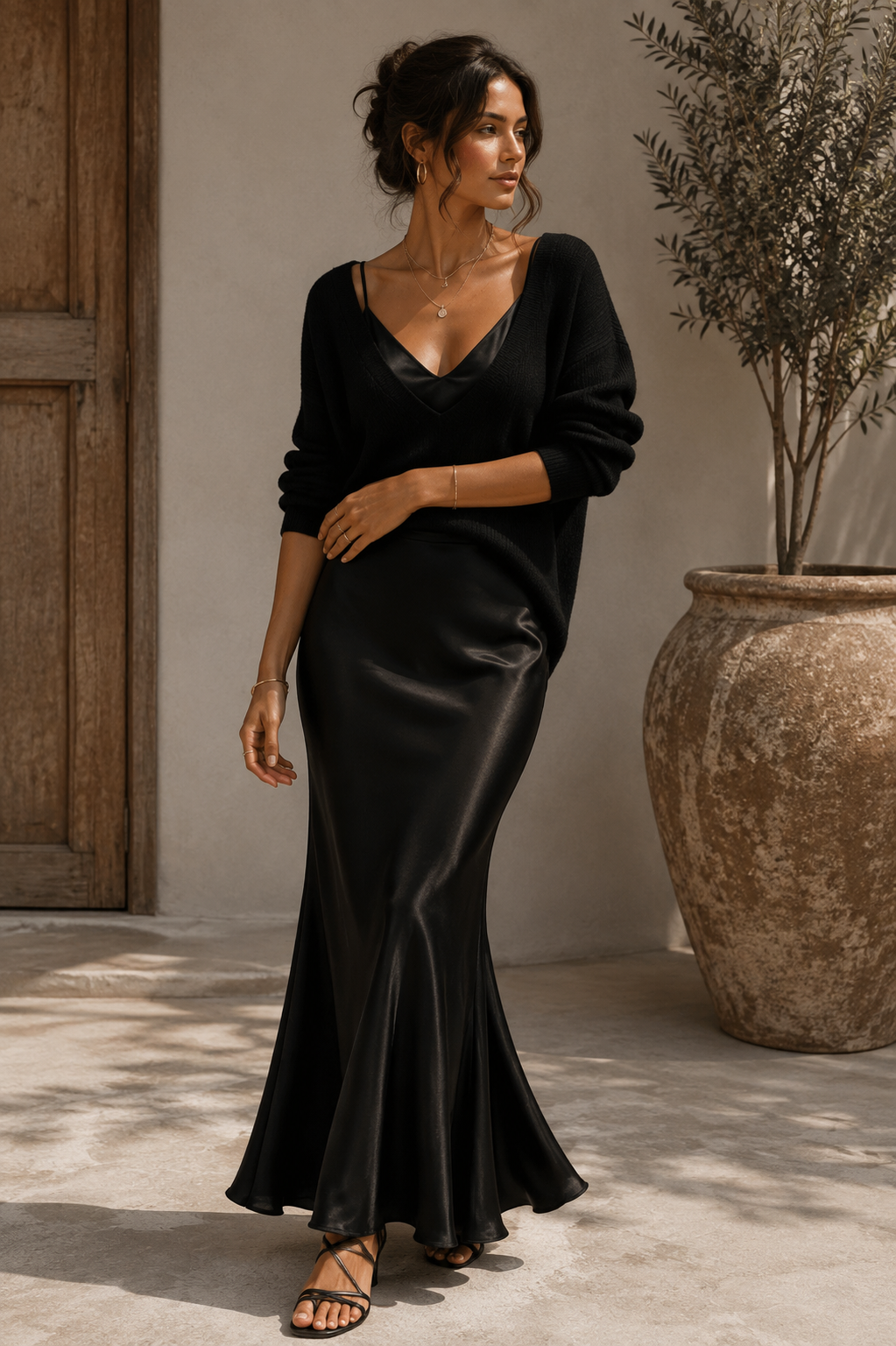 Alma™ | Satin & Jersey Dress