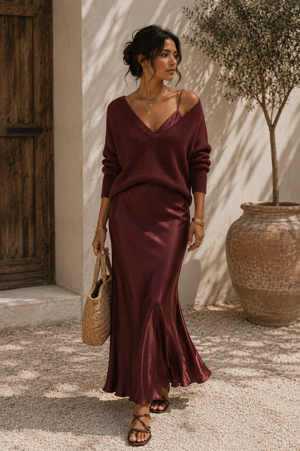 Alma™ | Satin & Jersey Dress
