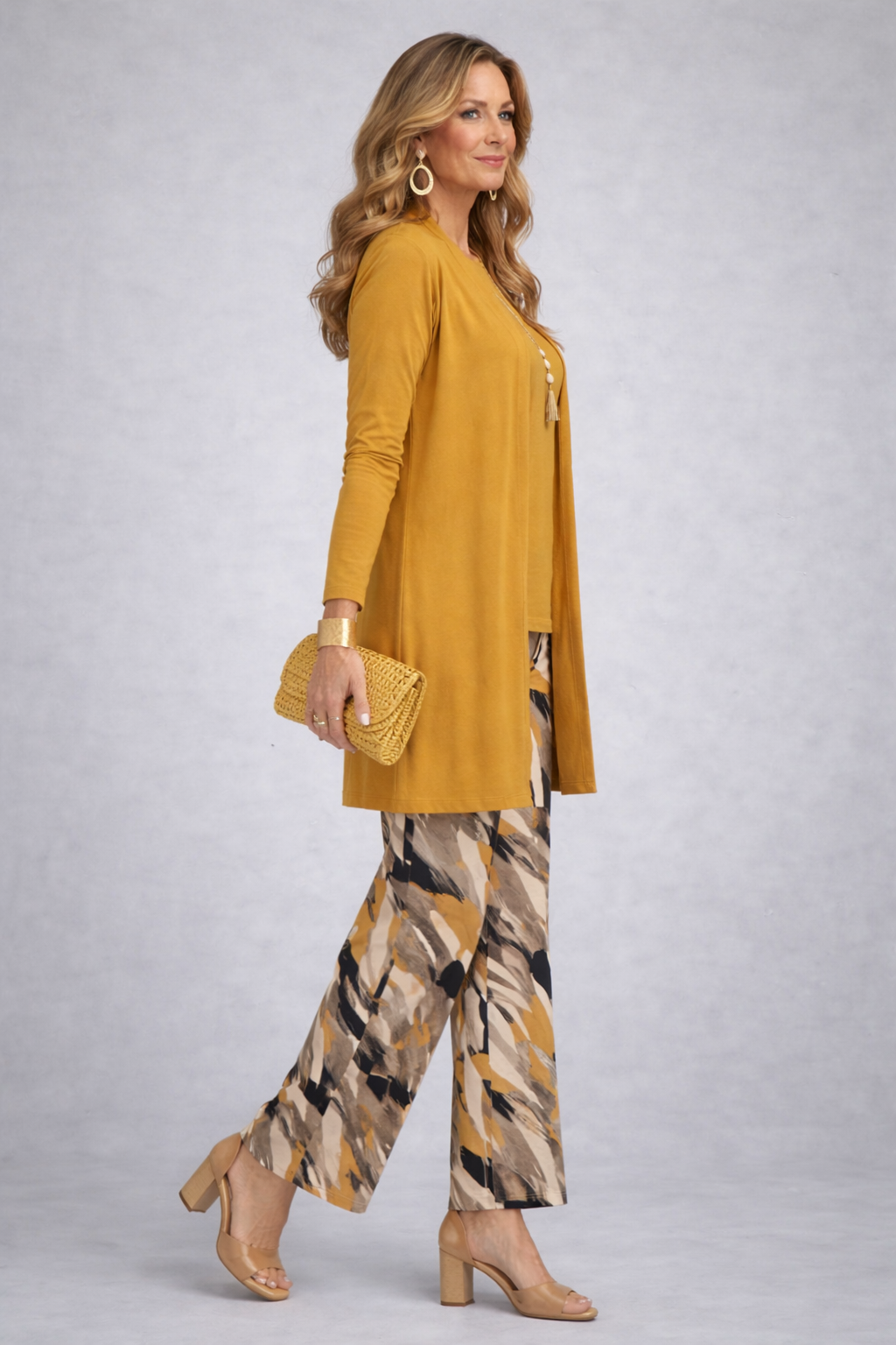 Ailene three-piece co-ord set in yellow – photo 2