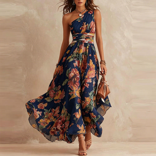 Aurora™ | Asymmetrical Floral Maxi Dress