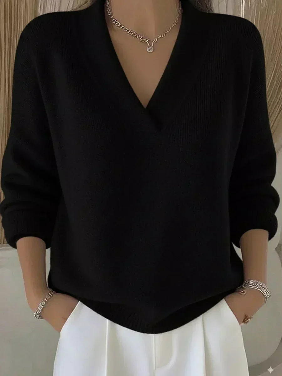 Vivelle™ | Relaxed V-Neck Jumper