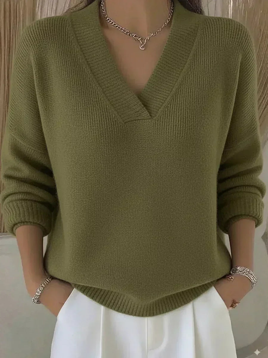 Vivelle™ | Relaxed V-Neck Jumper