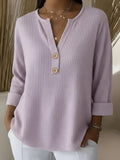 Lucinda™ | Button-Up Henley Top