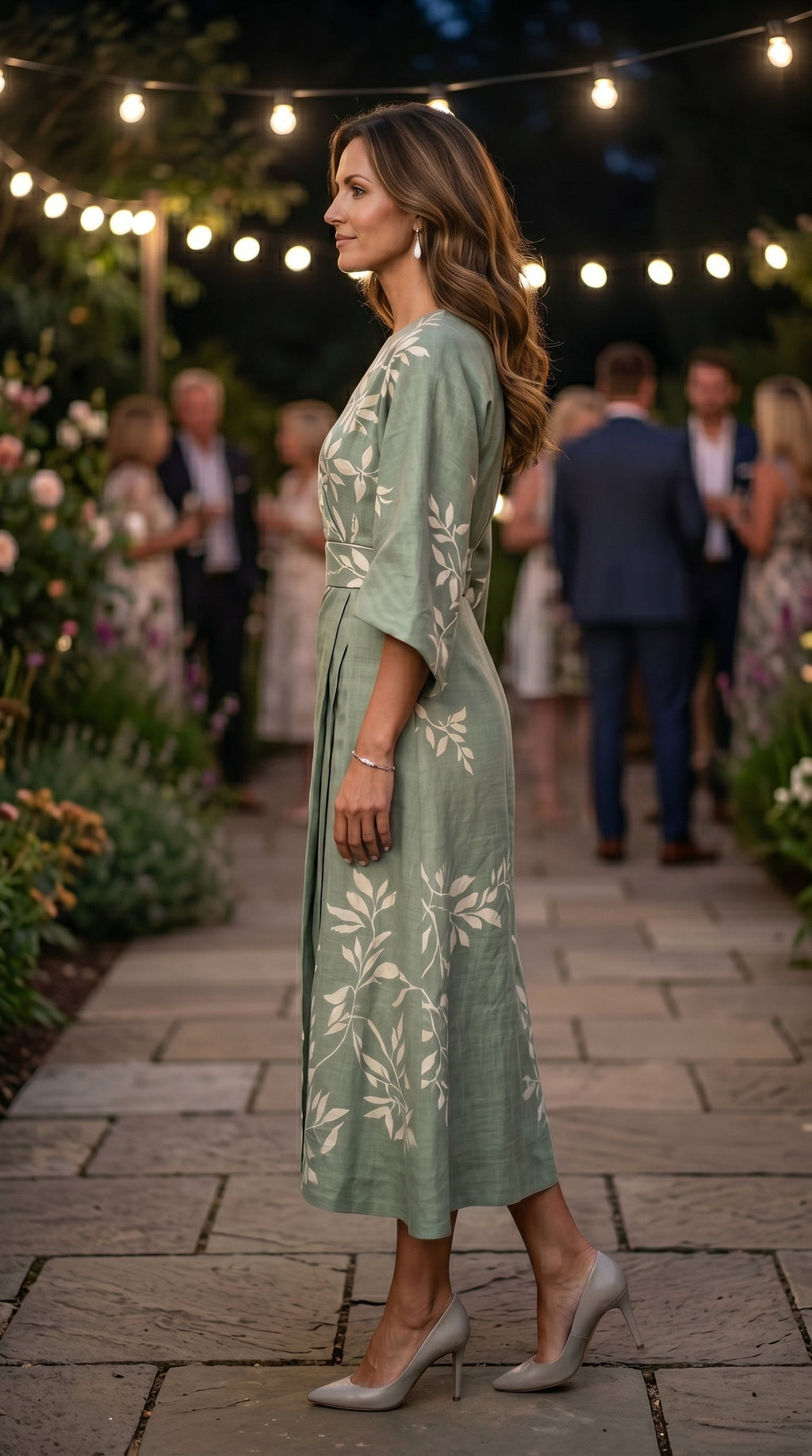 Eden™ | Floral High-Waist Midi Dress