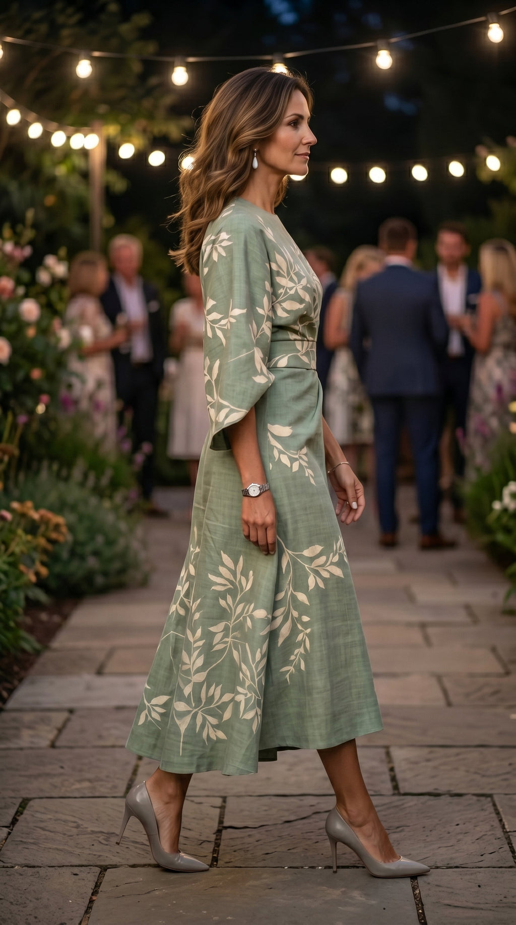 Eden™ | Floral High-Waist Midi Dress