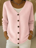Laverne™ | Quilted Button-Up Cardigan
