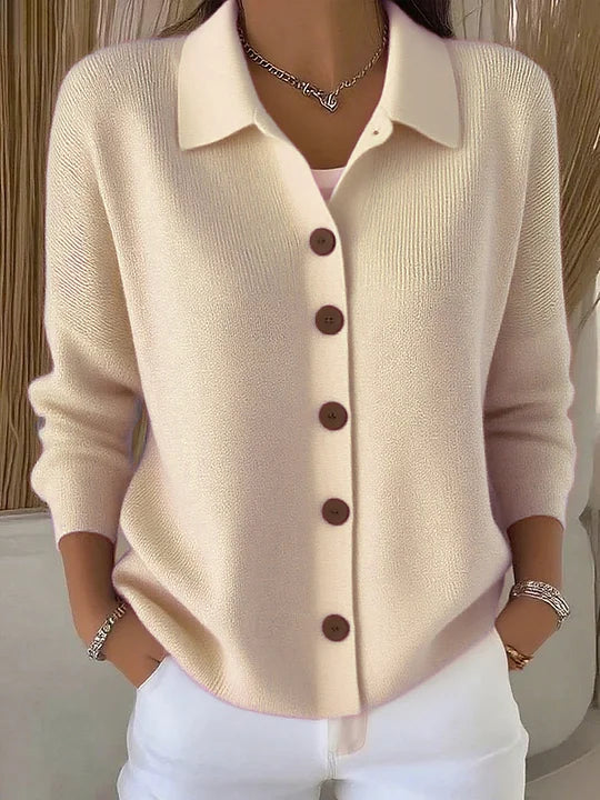 Josephine™ | Roll Neck Button-Front Jumper