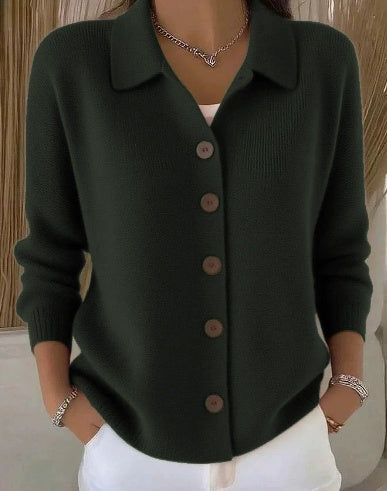 Josephine™ | Roll Neck Button-Front Jumper