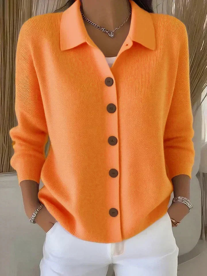 Josephine™ | Roll Neck Button-Front Jumper