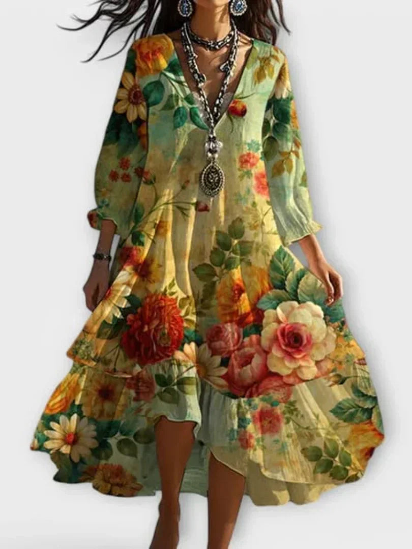 Stella™ | Retro Floral Dress
