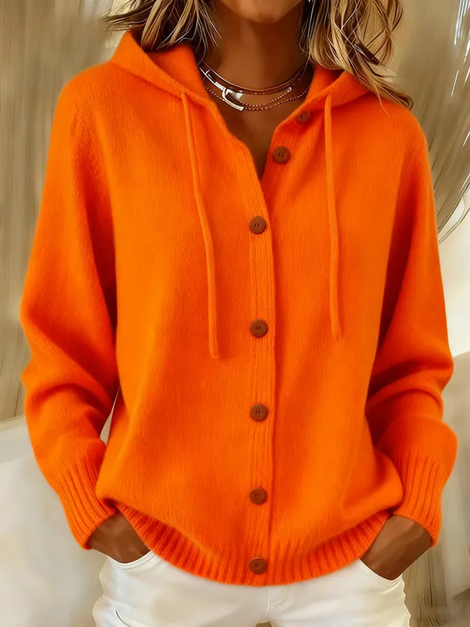 Brenda™ | Cosy Hooded Button-Up Cardigan