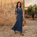 Lola™ | Lace Bodice Chiffon Dress