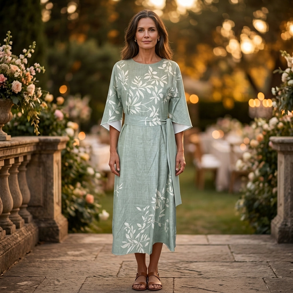 Eden™ | Floral High-Waist Midi Dress