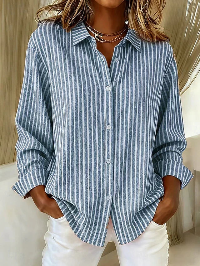 Jacqueline™ | Striped Button-Up Shirt