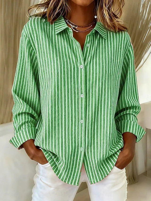 Jacqueline™ | Striped Button-Up Shirt