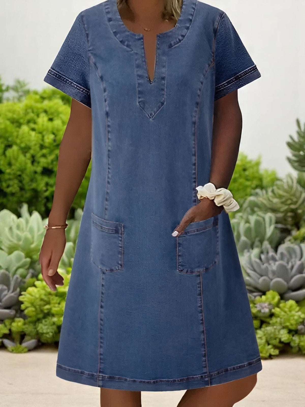 Claire™ | Cozy Denim Dress