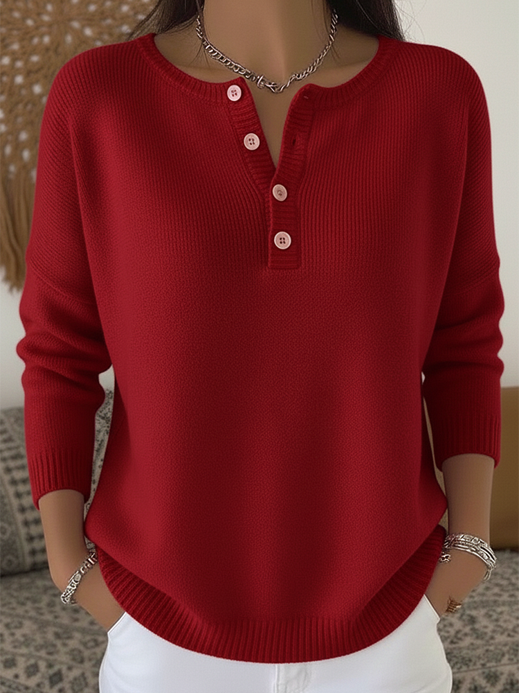 Harper Lane™ | Relaxed Fit Button-Up Sweater