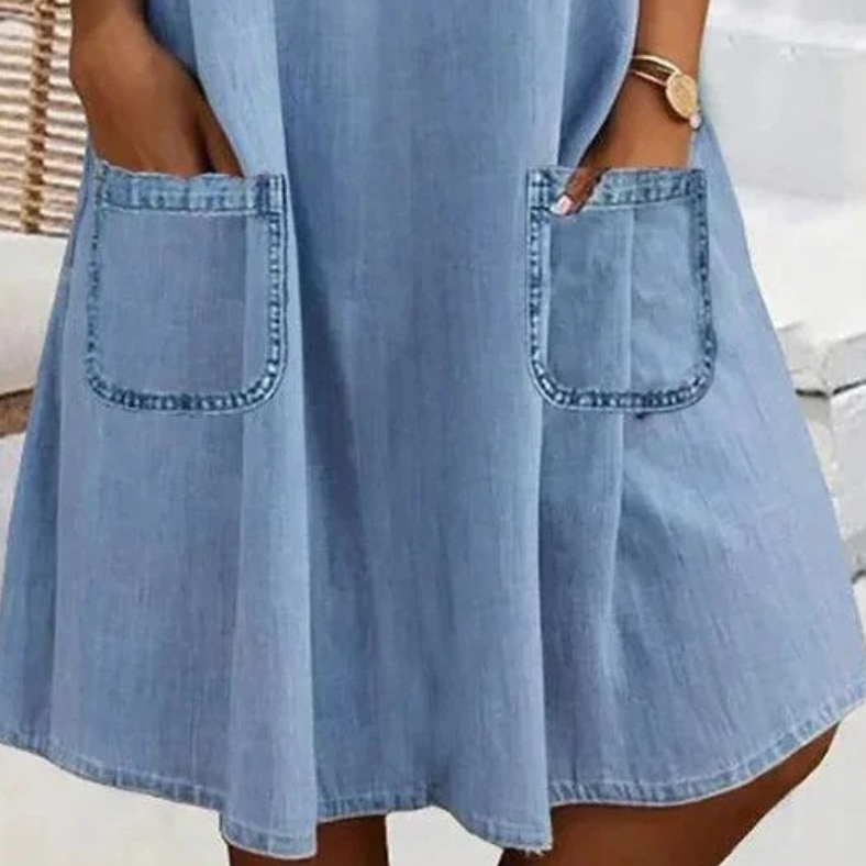 Leilani™ | Stylish Denim Midi Dress
