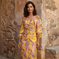 Gregoria™ | Deep V-Neck Floral Maxi Dress