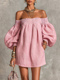 Rosaline | Off-Shoulder Puff-Sleeve Mini Dress