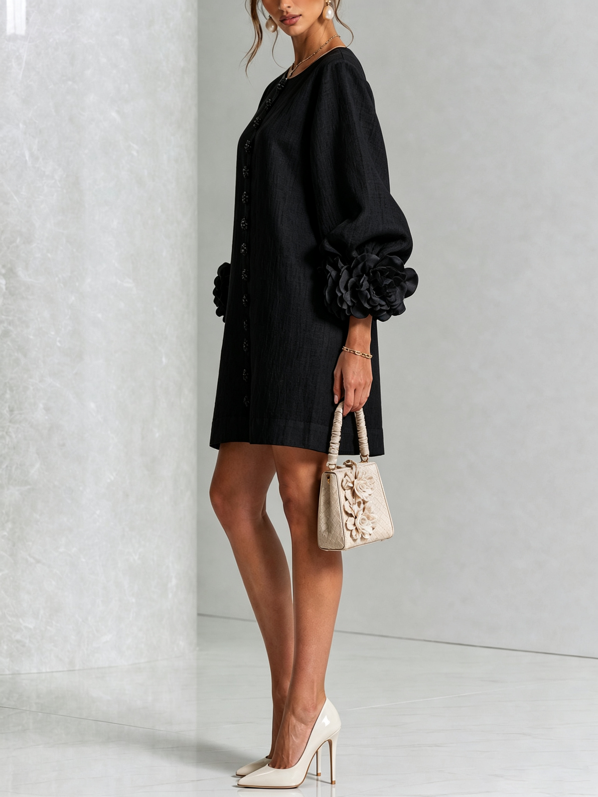 Florence | Floral Print Button-Up Mini Dress