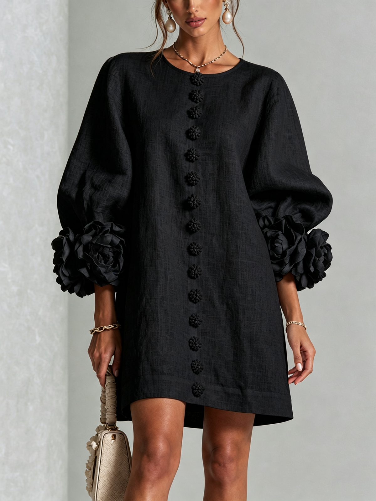 Florence | Floral Print Button-Up Mini Dress