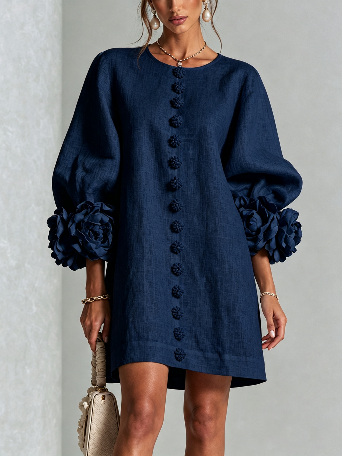 Florence | Floral Print Button-Up Mini Dress