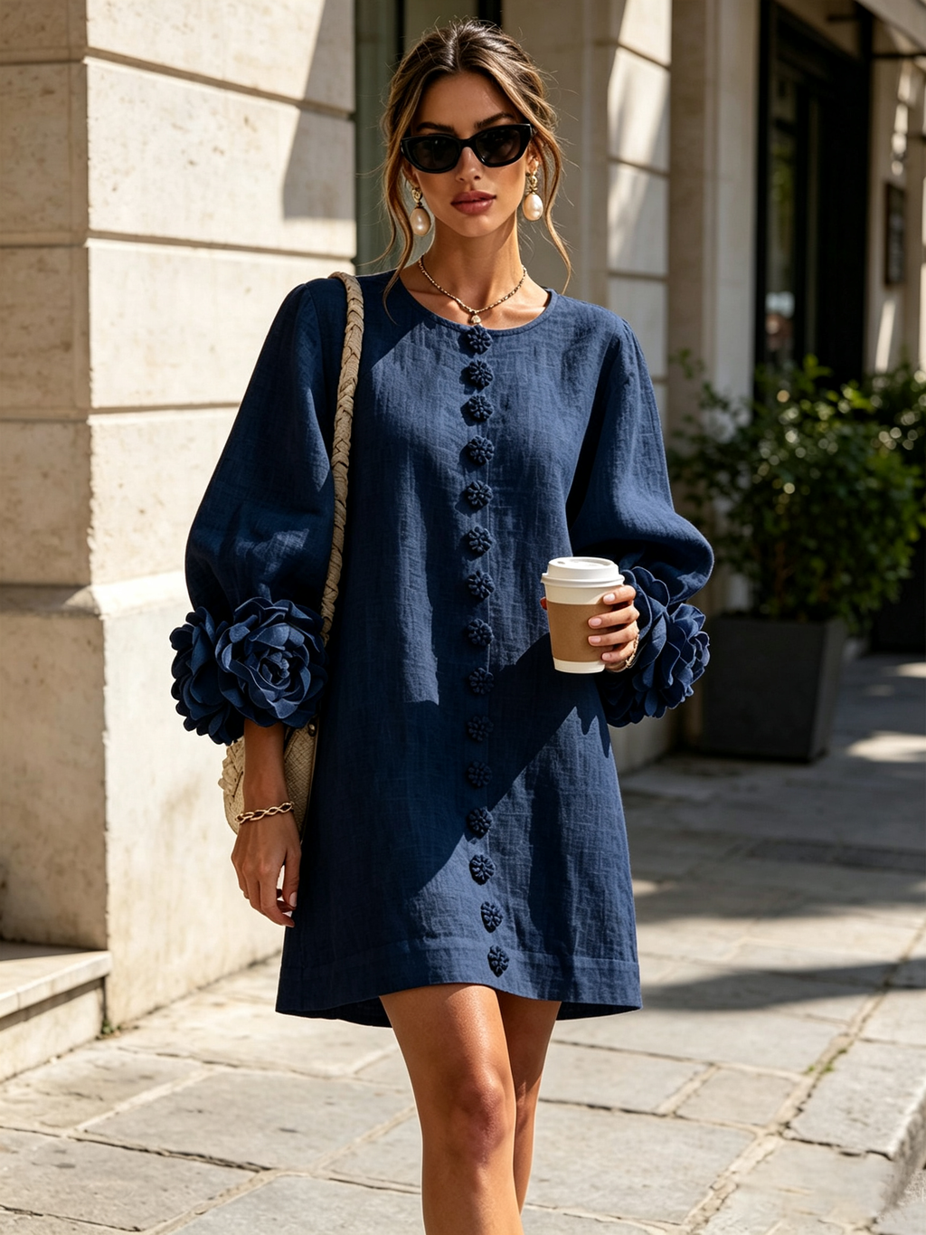 Florence | Floral Print Button-Up Mini Dress
