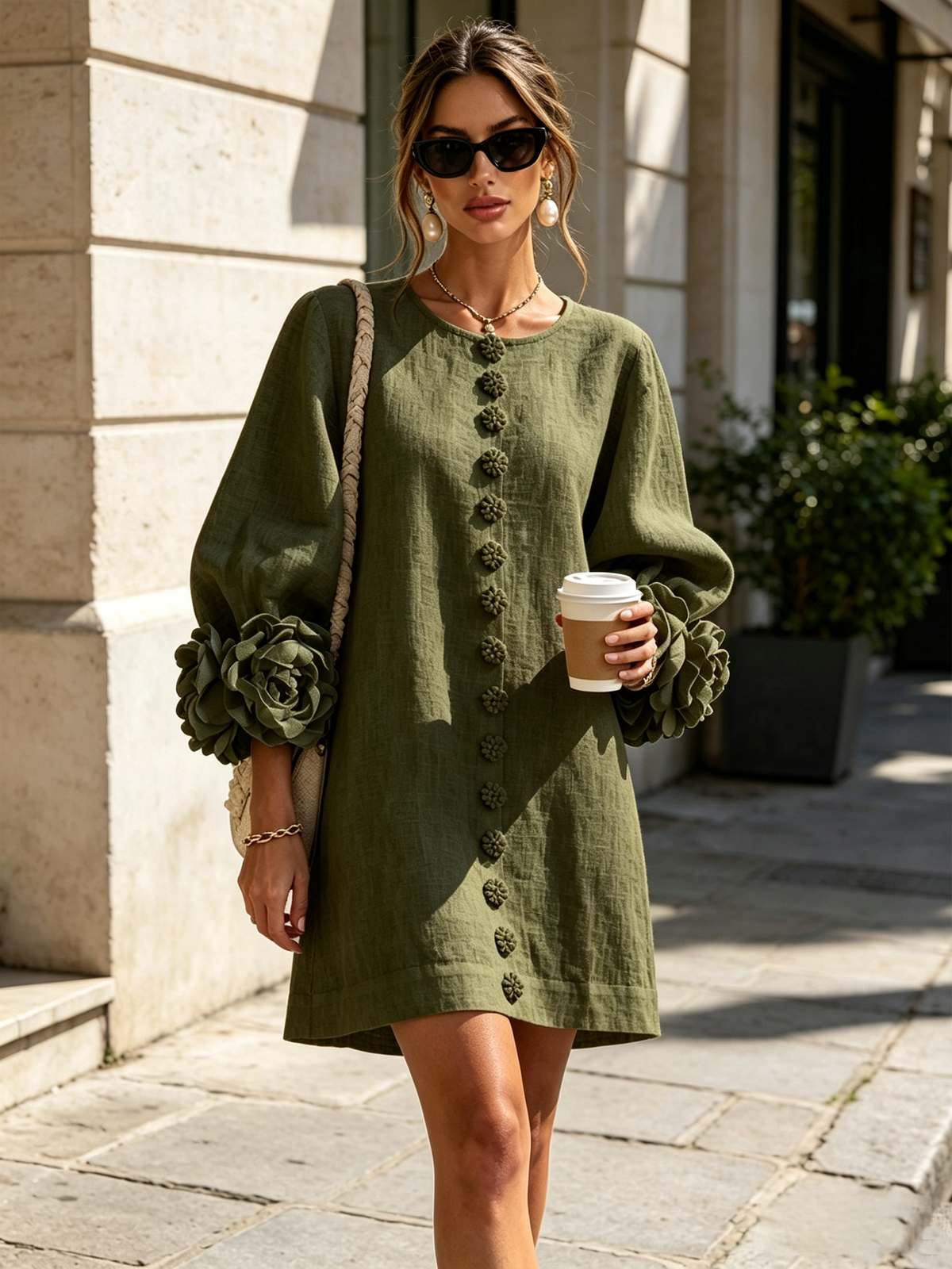 Florence | Floral Print Button-Up Mini Dress