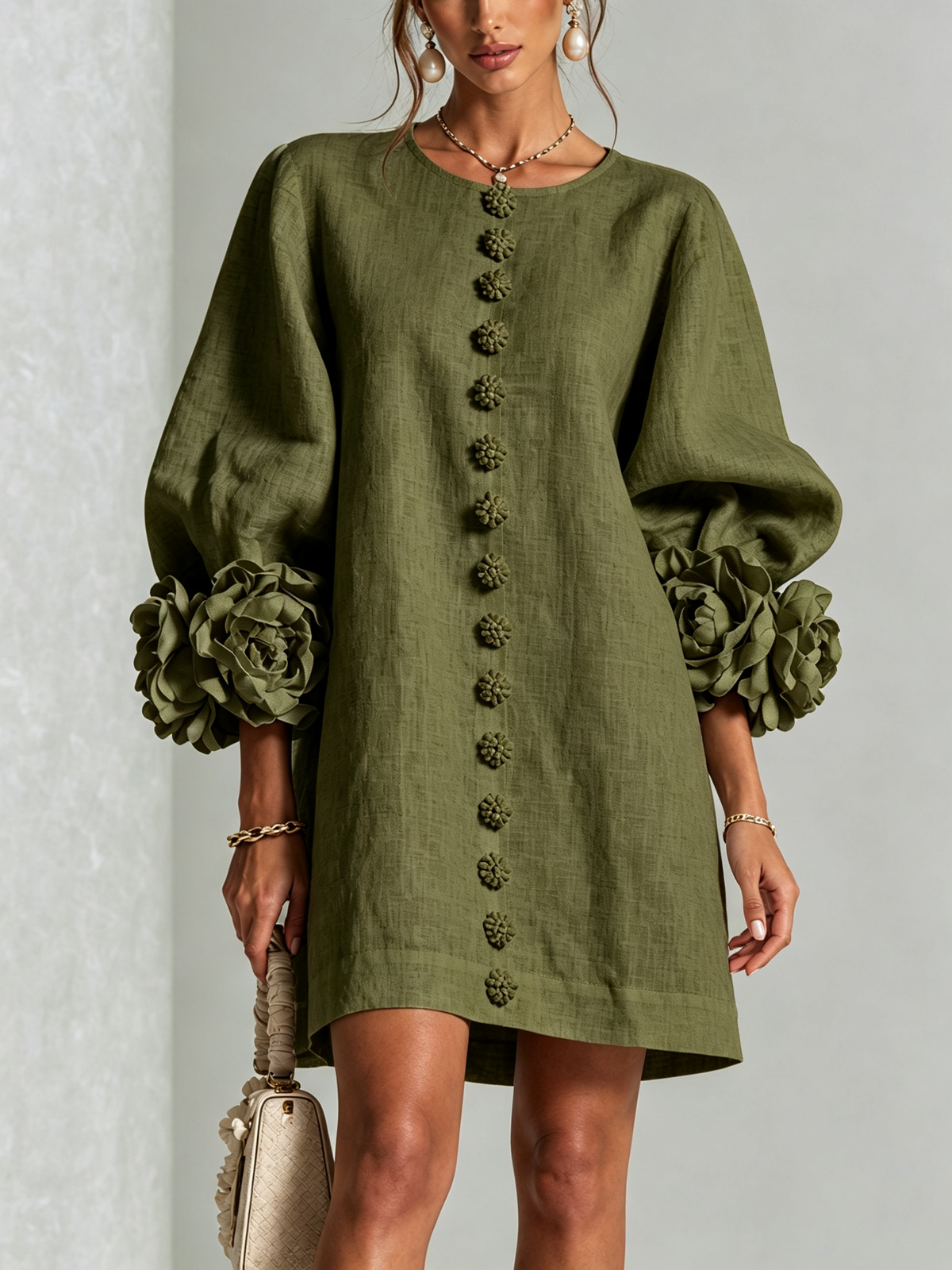 Florence | Floral Print Button-Up Mini Dress