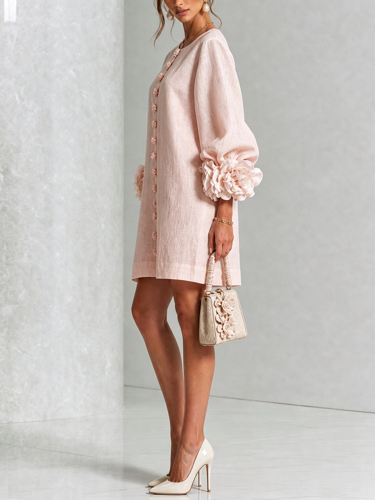 Florence | Floral Print Button-Up Mini Dress