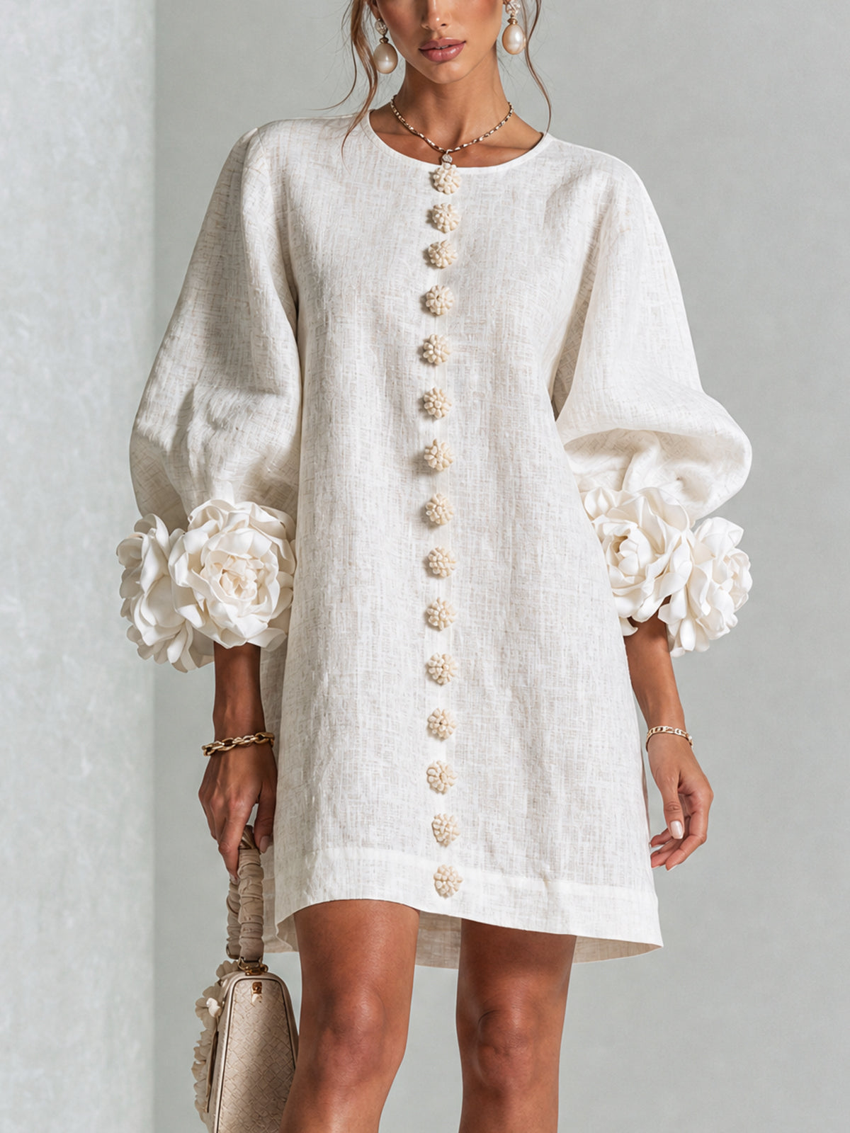 Florence | Floral Print Button-Up Mini Dress