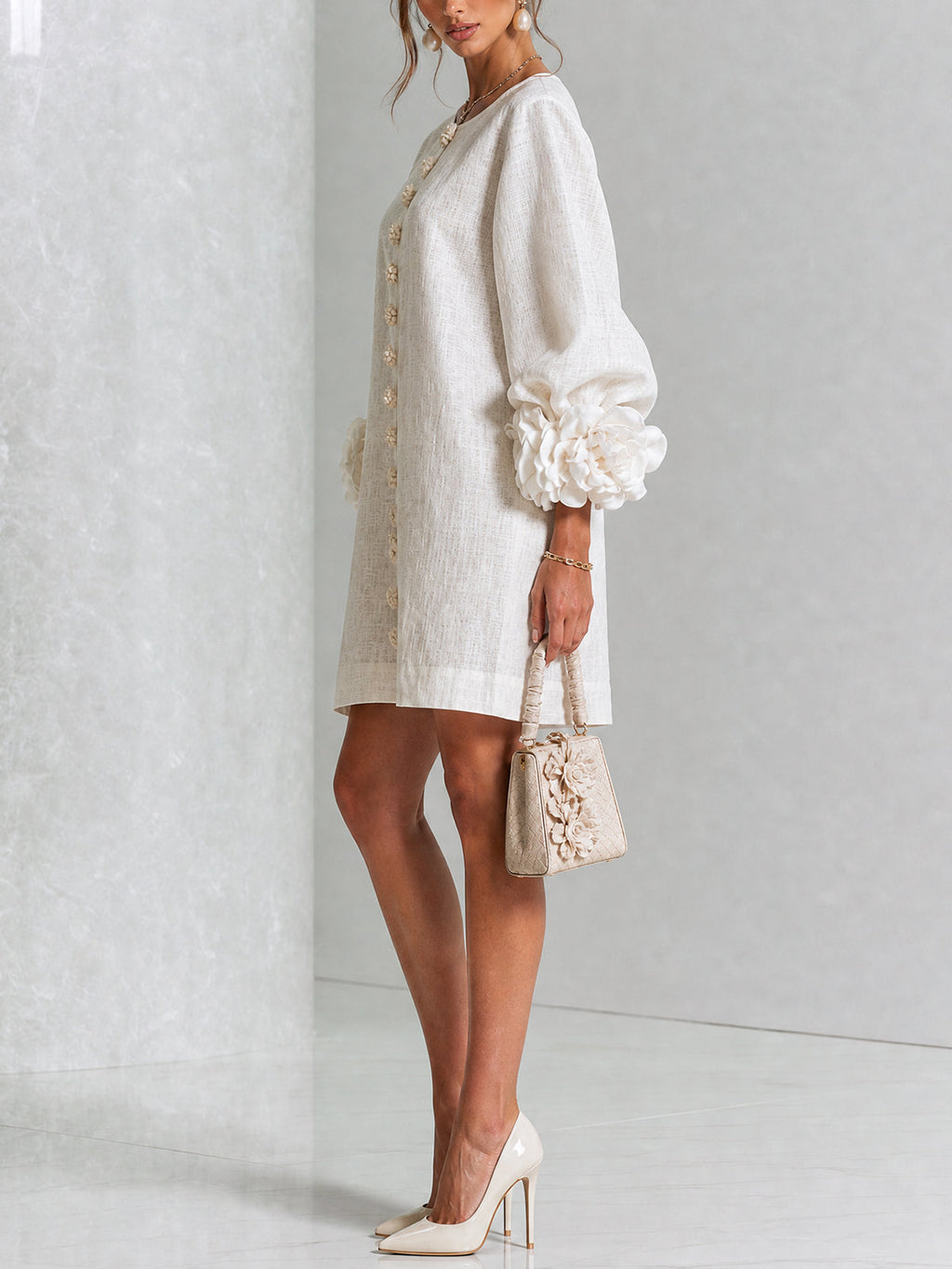 Florence | Floral Print Button-Up Mini Dress