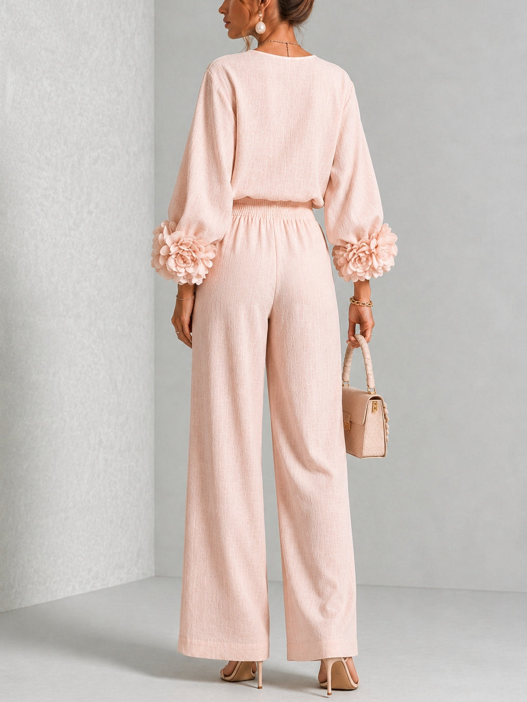 Carys | Floral-Cuff Two-Piece Set