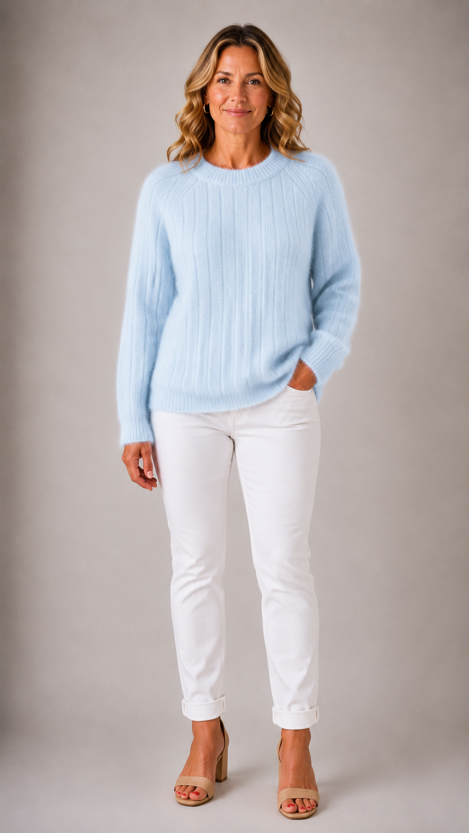 Milana Cozy Solid Color Fuzzy Sweater