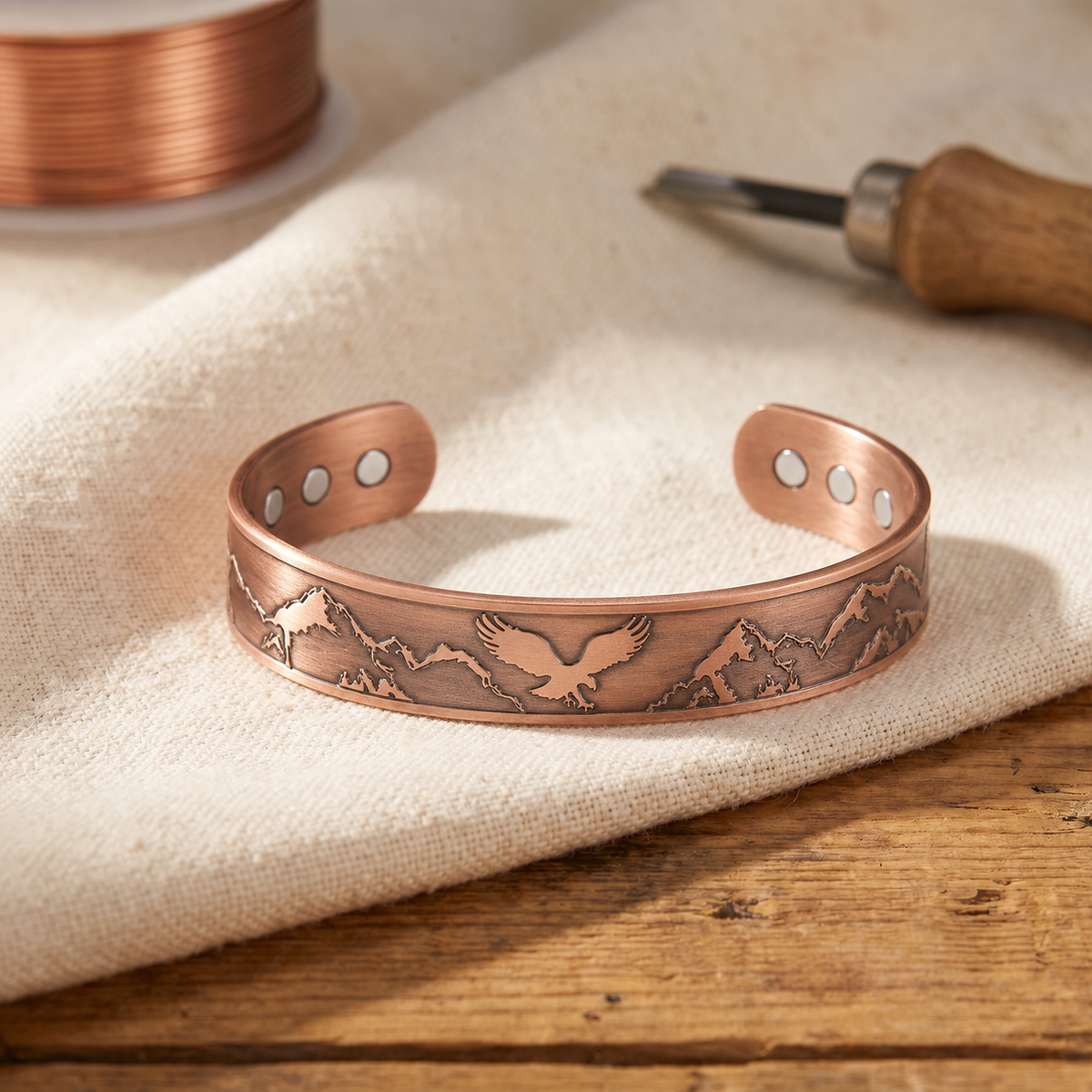 Soaring Eagle Copper Bracelet
