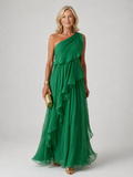 Victoria™ | One-Shoulder Ruffle Maxi Dress