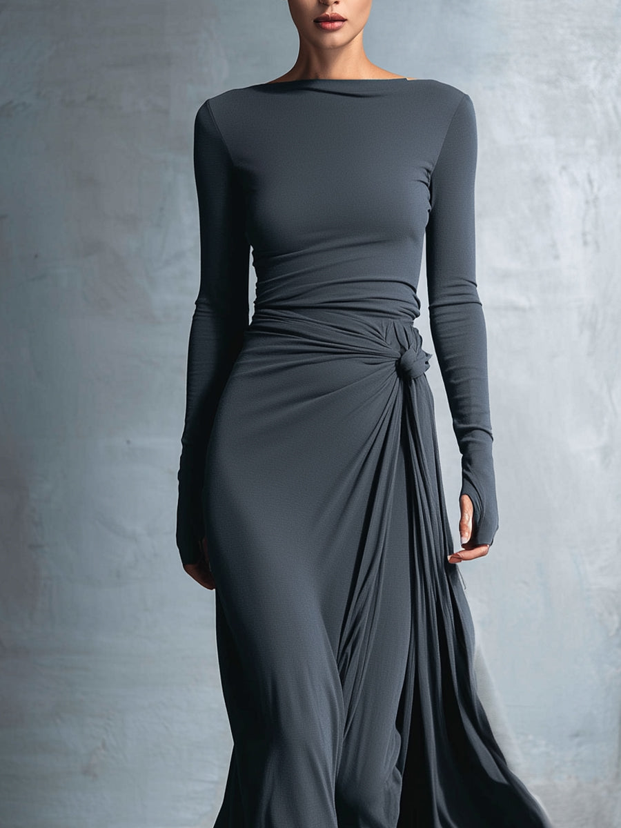NAIARA | Side Knot Maxi Dress