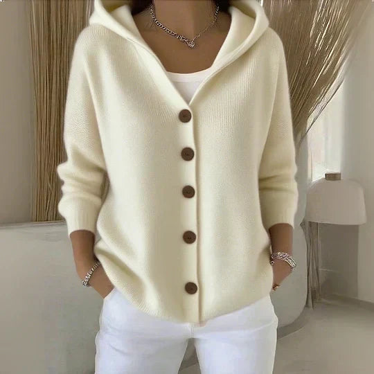 Darienne™ | Hooded Cardigan with Button Details