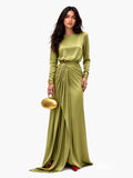Serena™ | Draped Satin Maxi Dress
