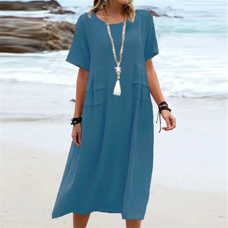 Hannah™ | Stylish Cotton Summer Dress