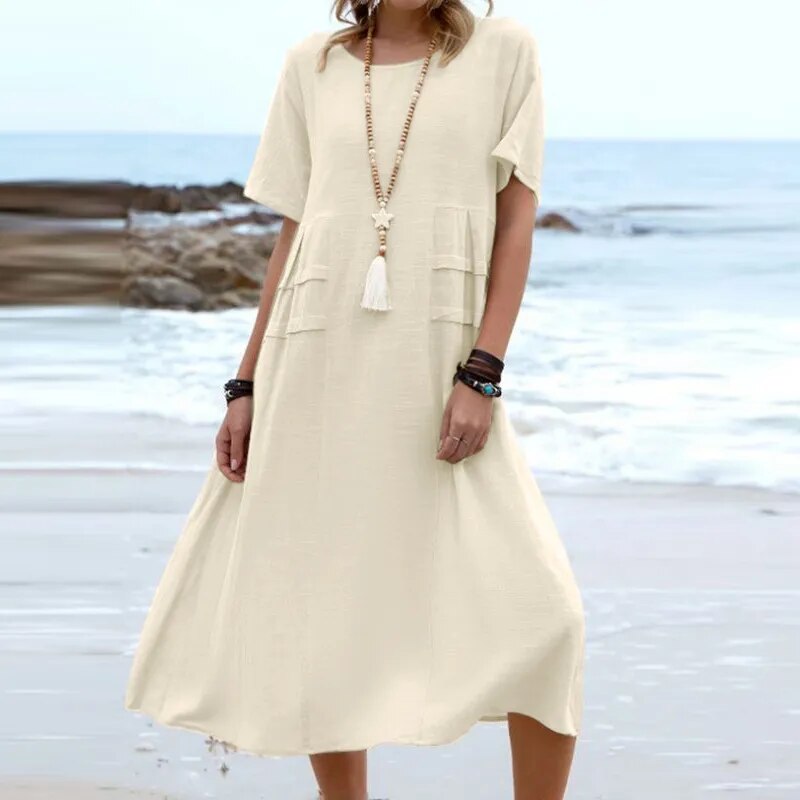Hannah™ | Stylish Cotton Summer Dress