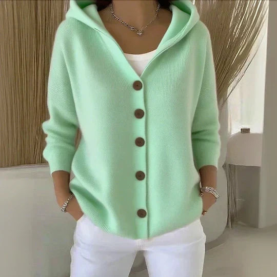 Darienne™ | Hooded Cardigan with Button Details