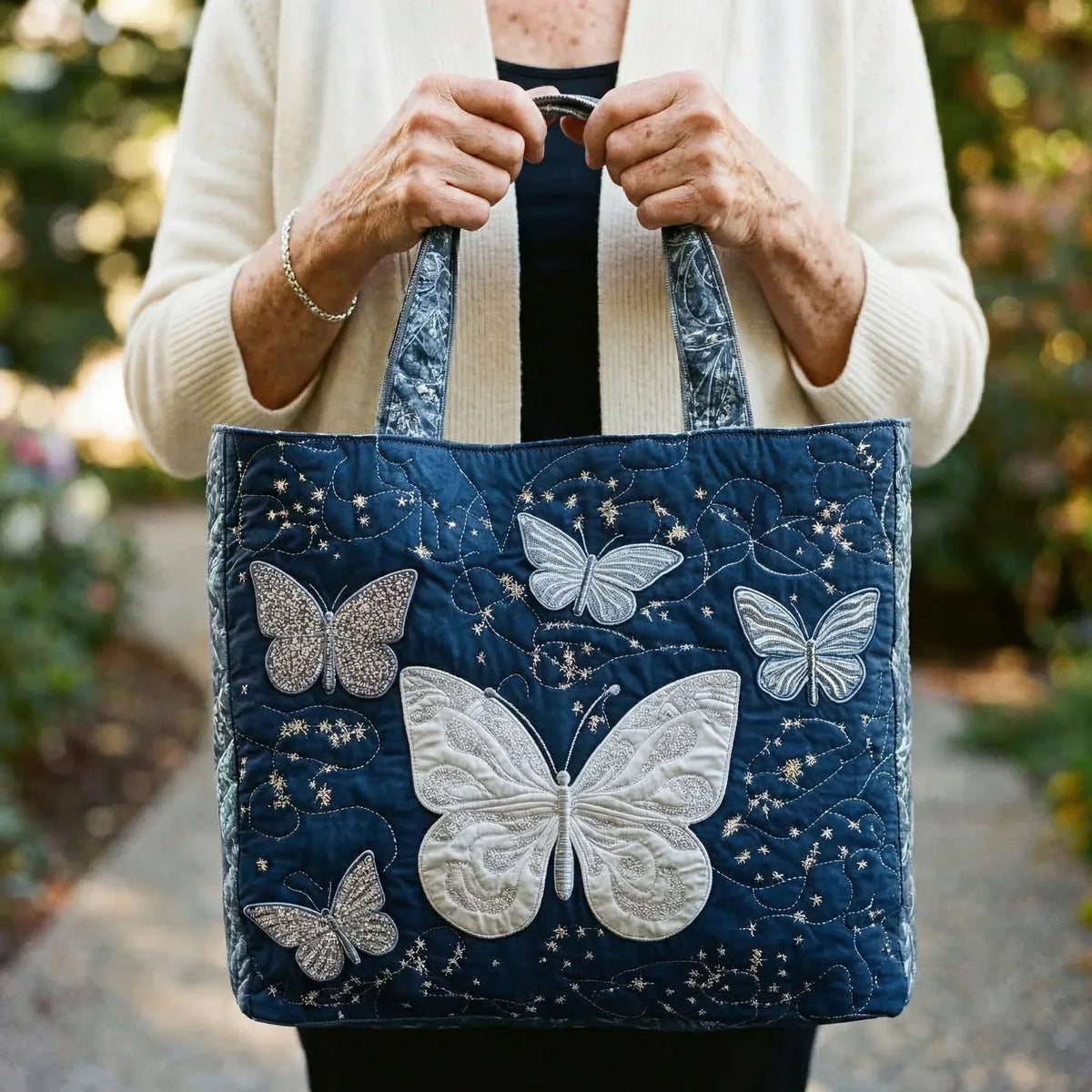Handcrafted Silver Butterfly Bag – Elegant and Practical