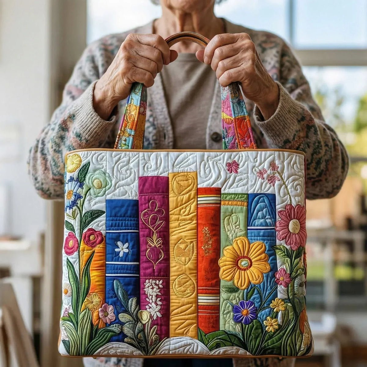 Handcrafted Flowering Library Bag – Two Sizes