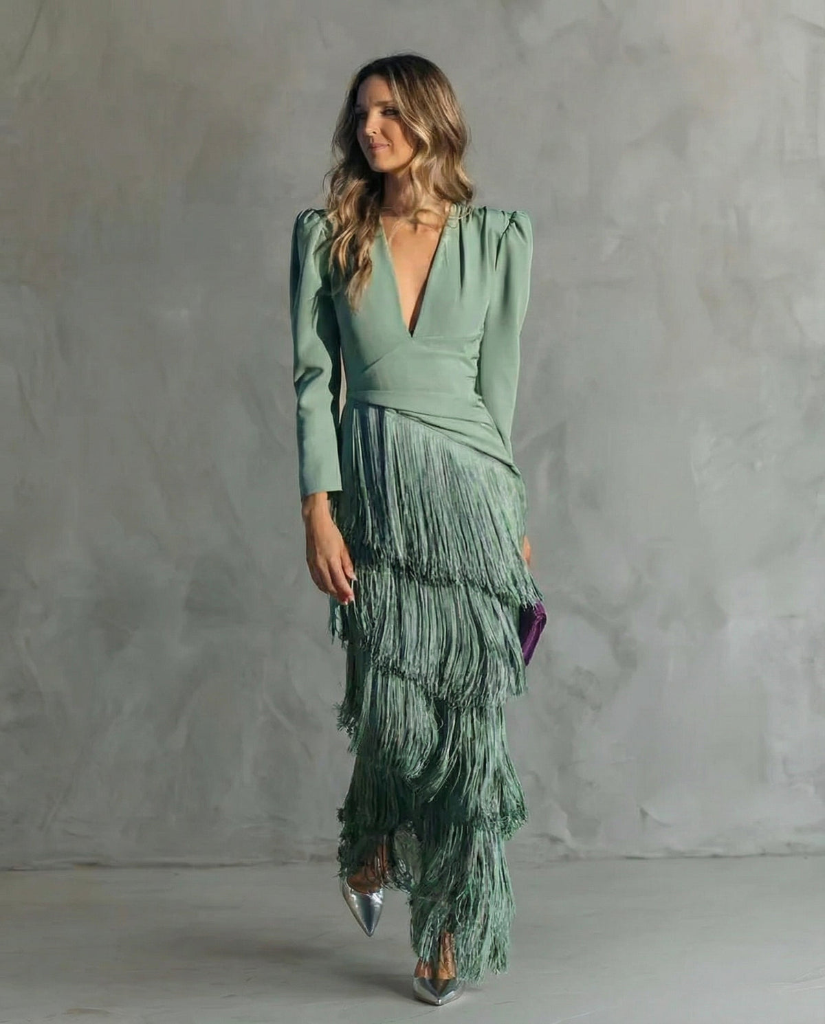 Chiara™ | Dress with Fringe Sleeves