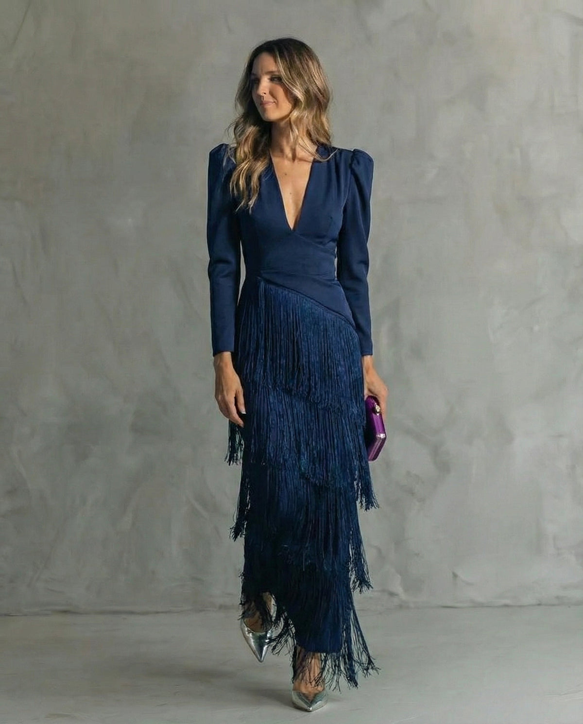 Chiara™ | Dress with Fringe Sleeves