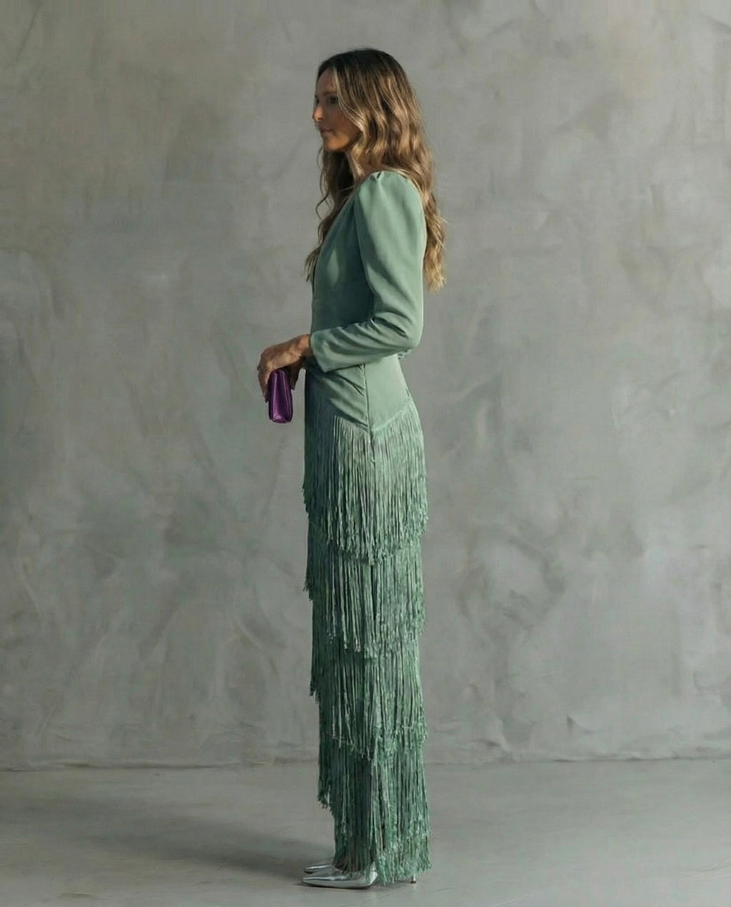Chiara™ | Dress with Fringe Sleeves