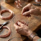 Interlace Copper Spiral Bracelet